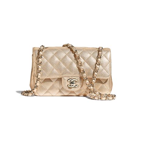 chanel gold metal bag|metallic gold chanel bag.